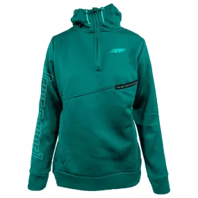 509 Womens Sector Quarter Zip Snowmobile Hoodie Emerald Blue