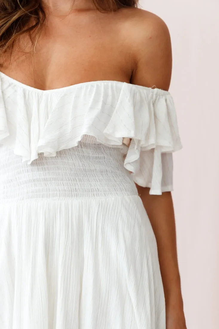 Akira Chiffon Dinner Date Dress White