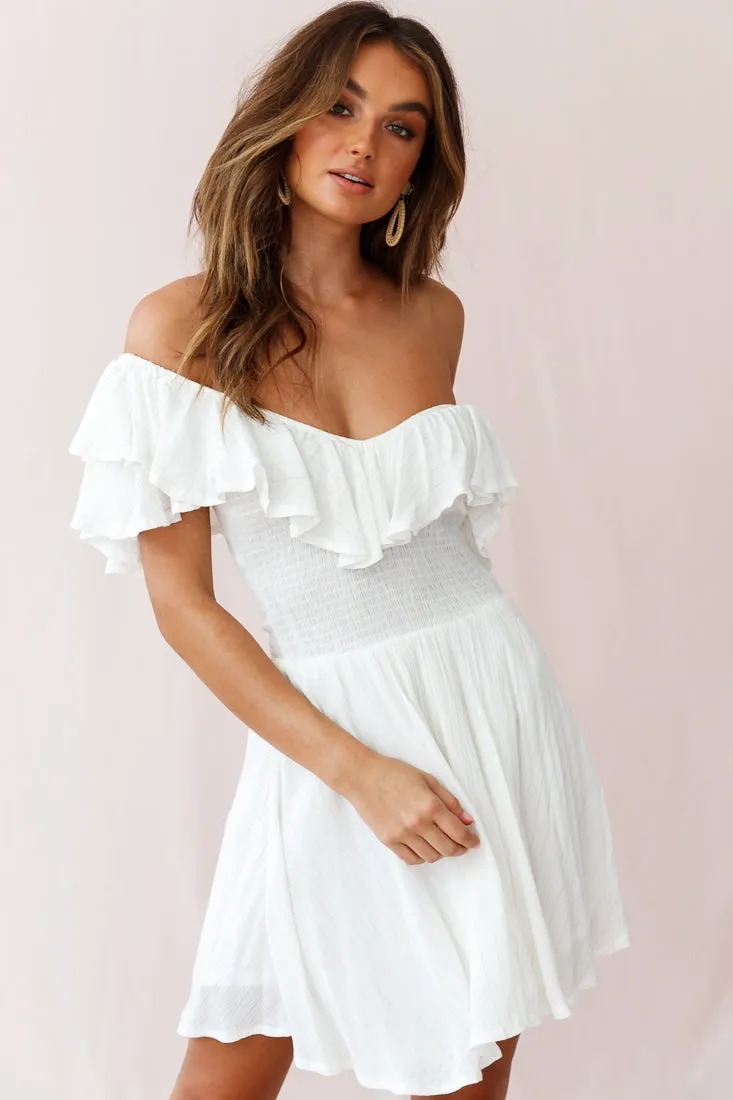 Akira Chiffon Dinner Date Dress White