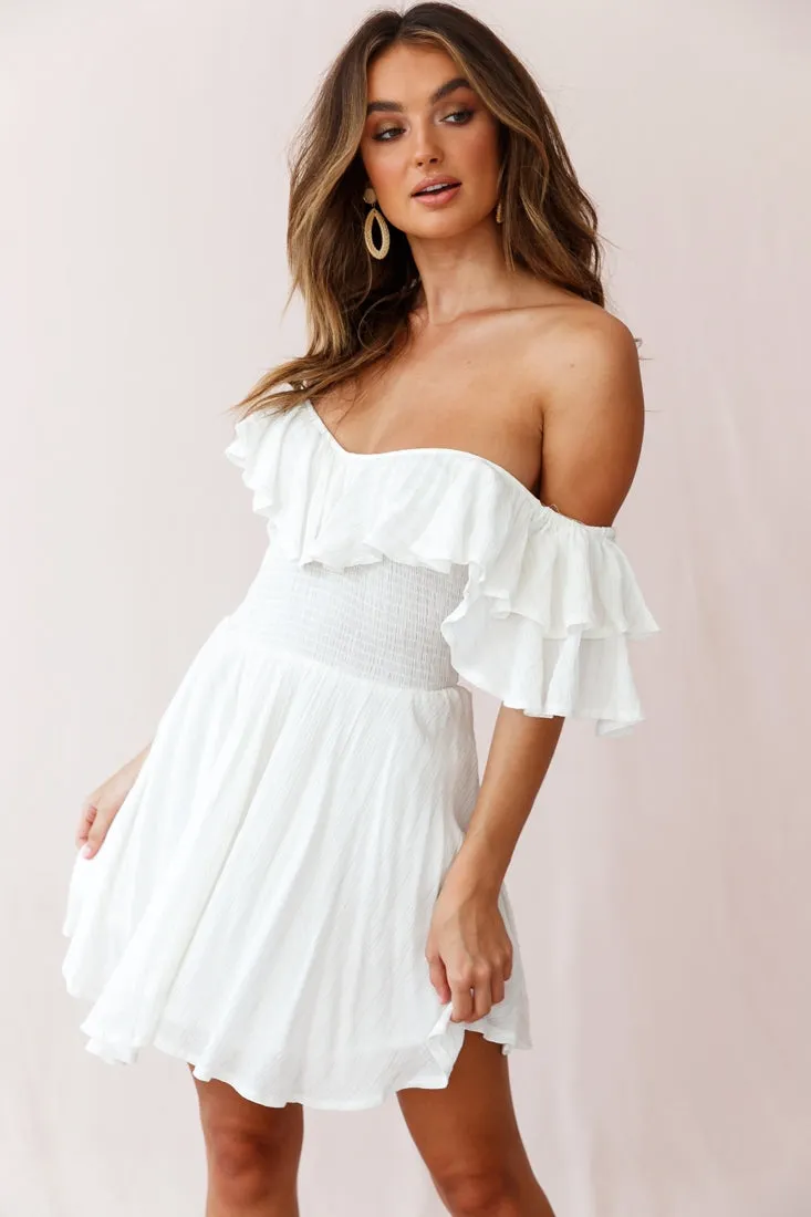 Akira Chiffon Dinner Date Dress White