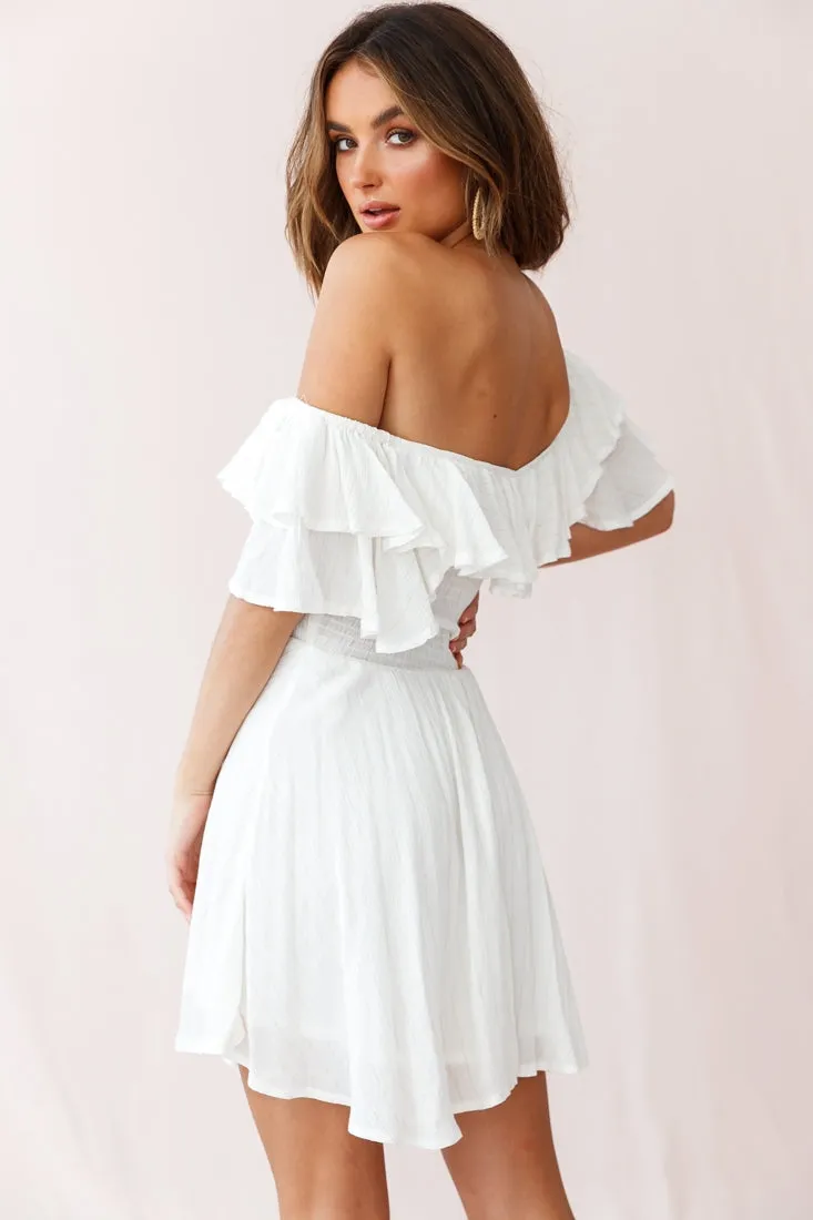 Akira Chiffon Dinner Date Dress White