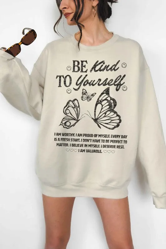 BE KIND TO YOURSELF OVERSIZED SWEATSHIRT