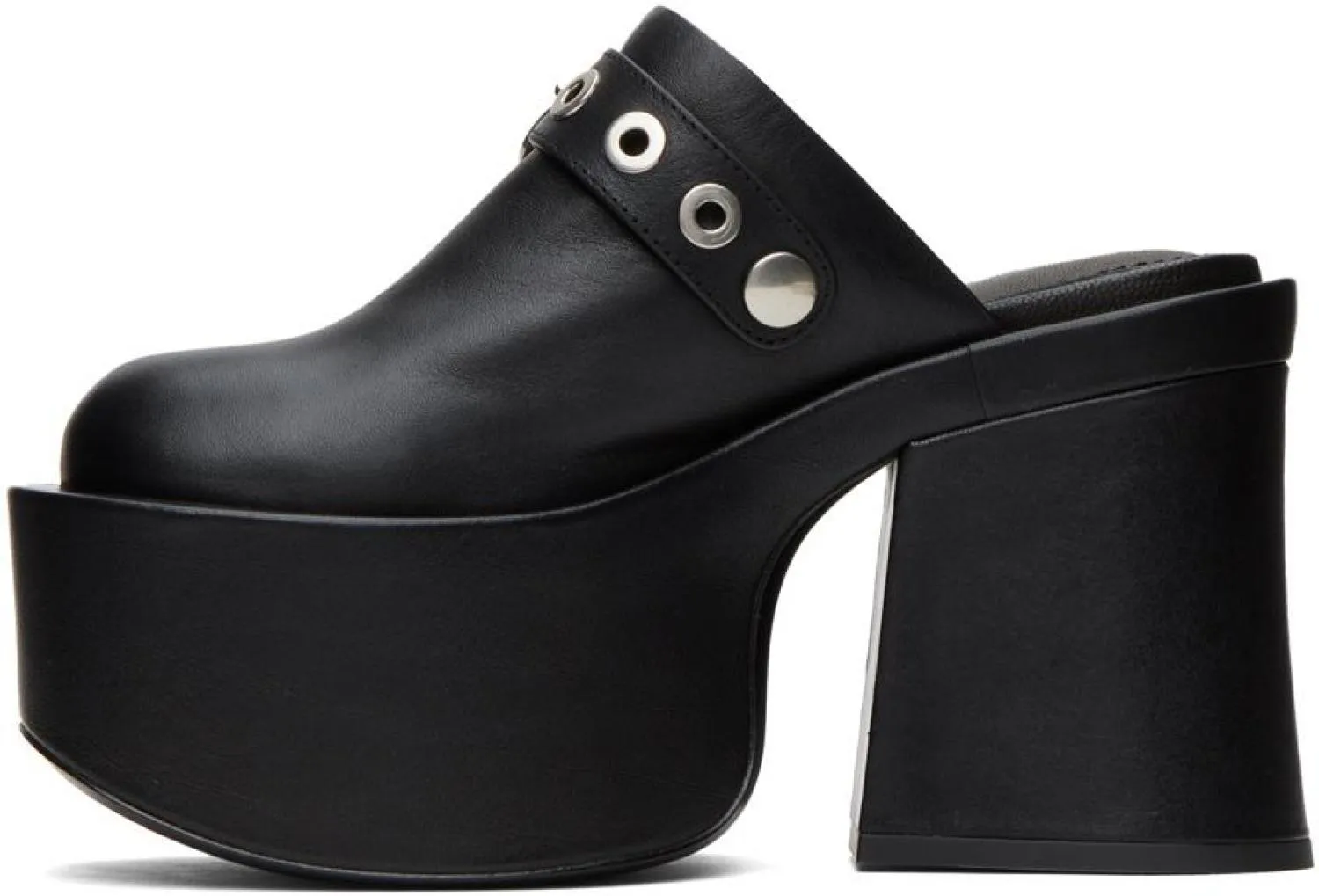 Black 'The J Marc Leather' Mules