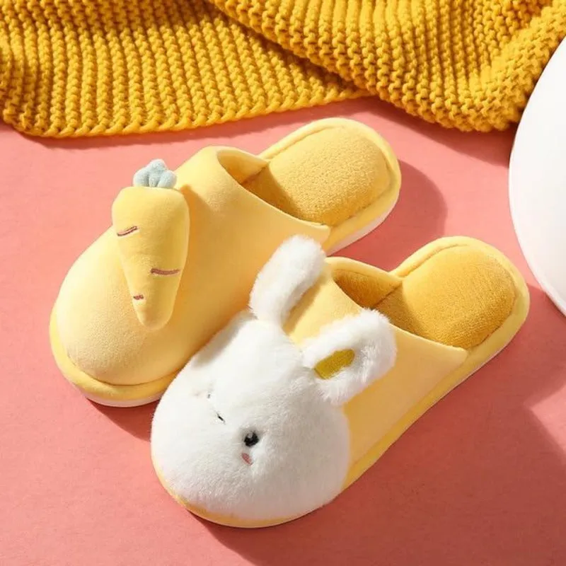 Bunny and Carrot Plush Slippers