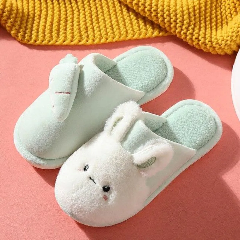 Bunny and Carrot Plush Slippers