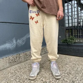 Butterfly Print Elastic Sweatpants