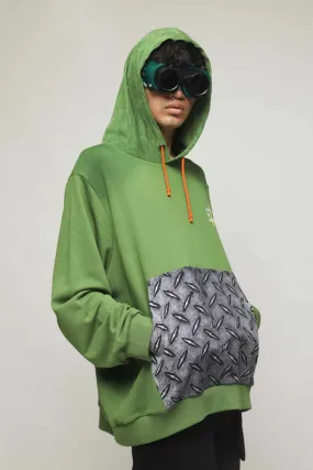 Change in progress Green Oversized Hoodie