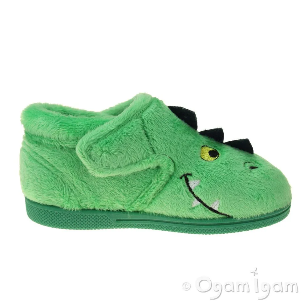 Chipmunks Scorch Boys Girls Green Slipper