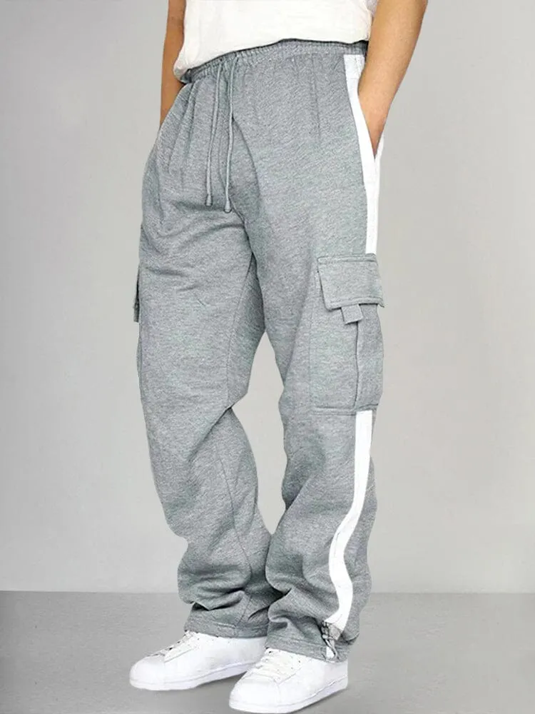 Cozy Splicing Athleisure Pants