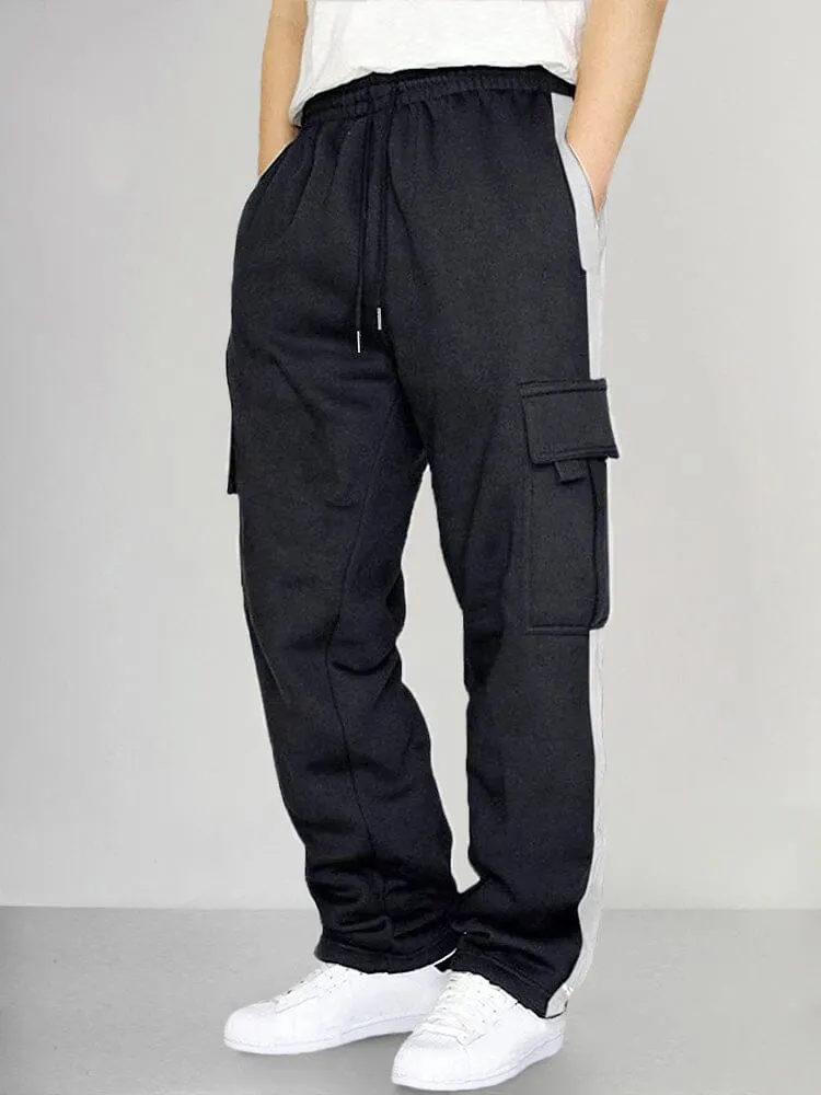 Cozy Splicing Athleisure Pants