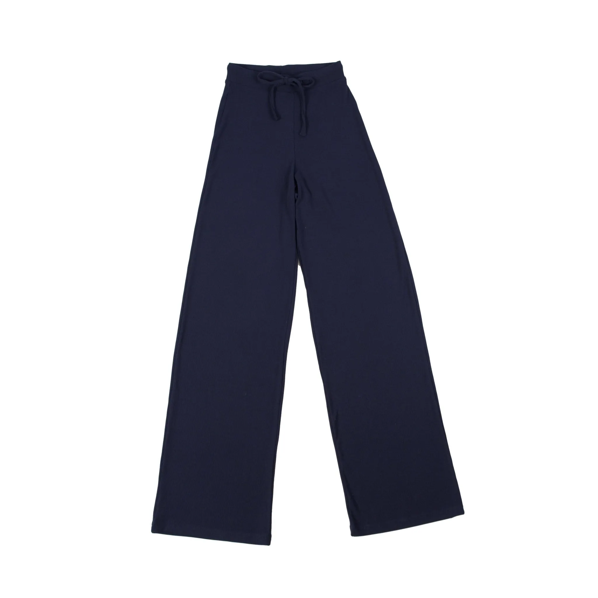 Dark Navy | Women Ribbed Wide Leg Lounge Pants