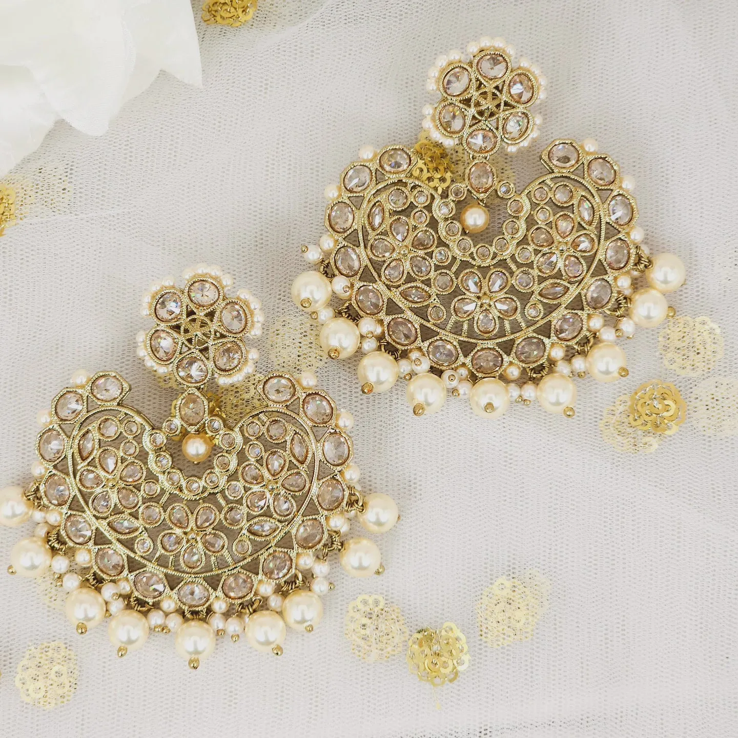 Dilruba Designer Chandbali Earrings