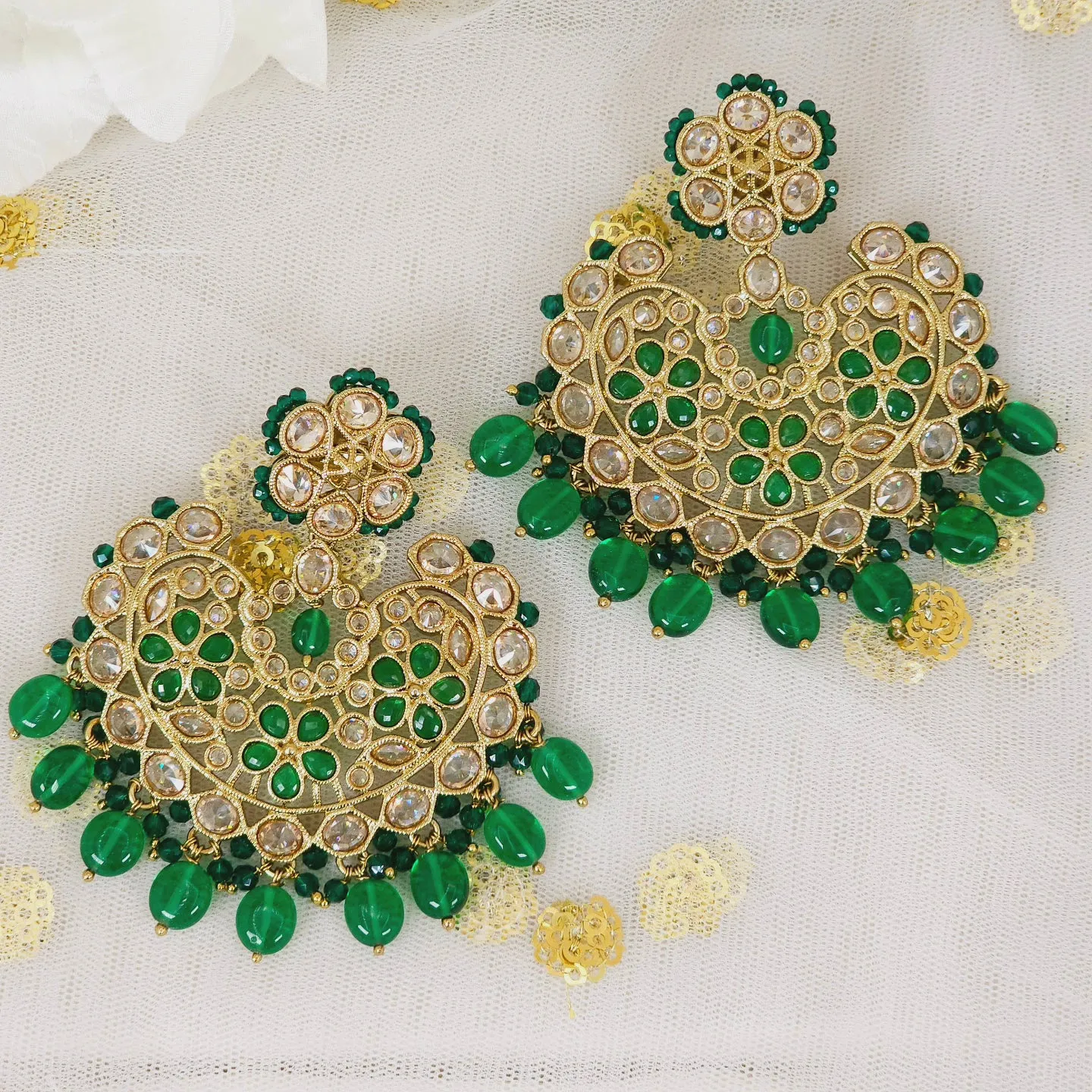 Dilruba Designer Chandbali Earrings