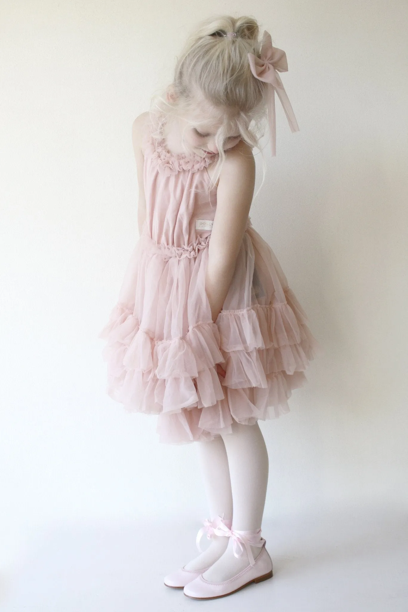 DOLLY by Le Petit Tom ® RUFFLED CHIFFON DANCE DRESS ballet pink