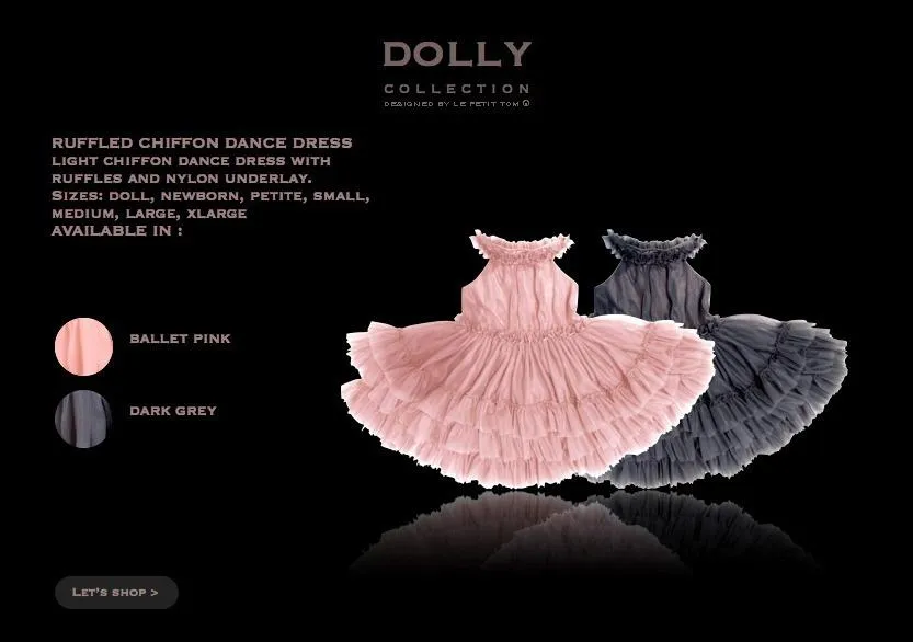 DOLLY by Le Petit Tom ® RUFFLED CHIFFON DANCE DRESS ballet pink