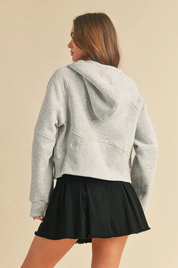 Drea Half-Zip Hoodie  Heather Gray