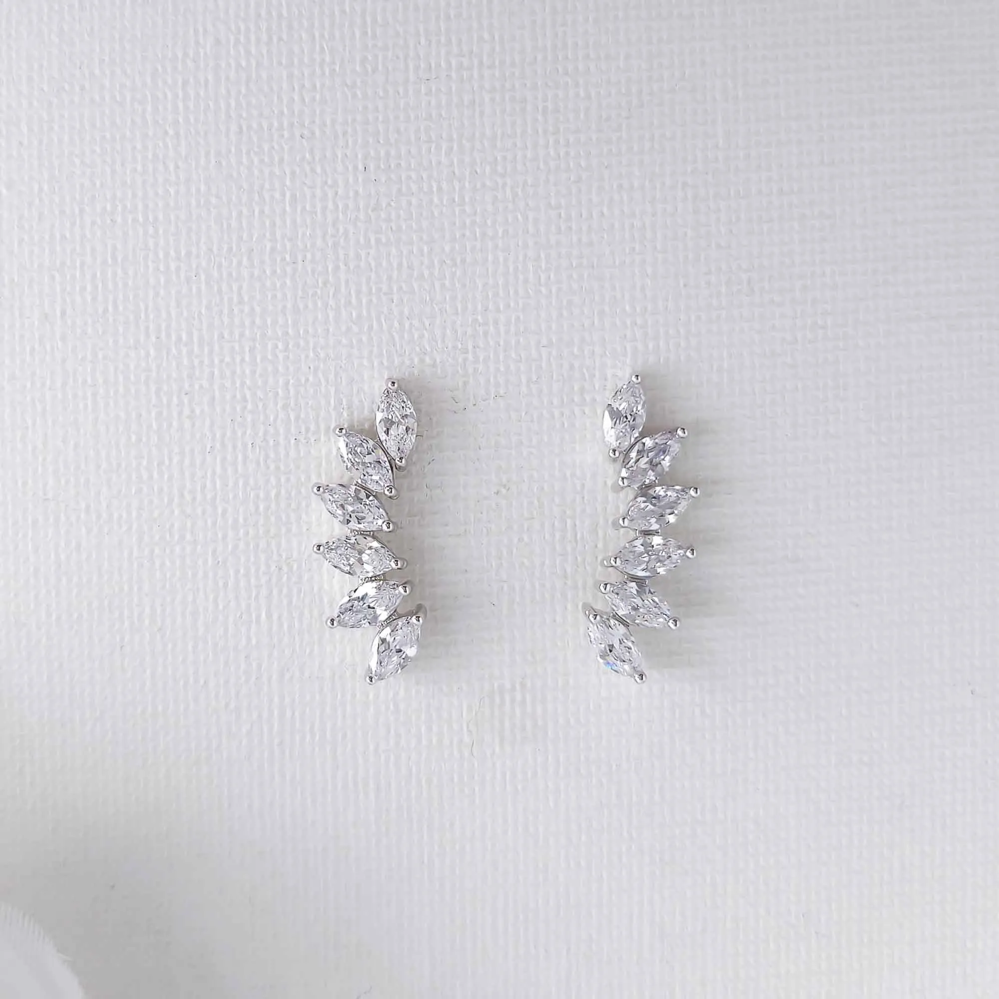 Ear Crawler Earrings for Women in Silver-Camila