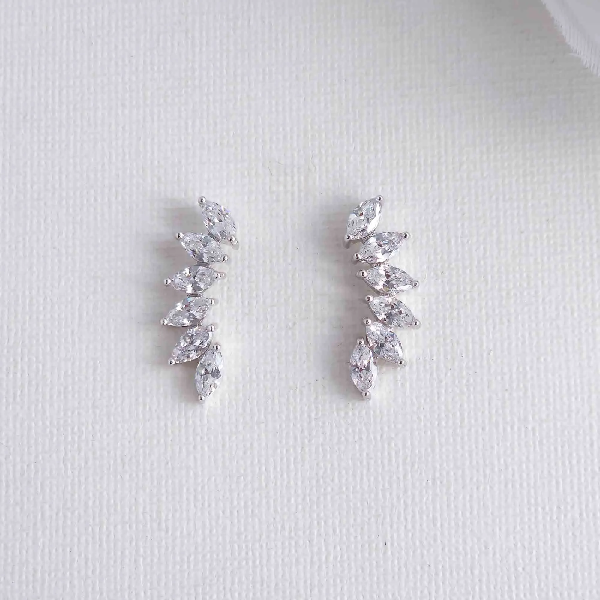 Ear Crawler Earrings for Women in Silver-Camila