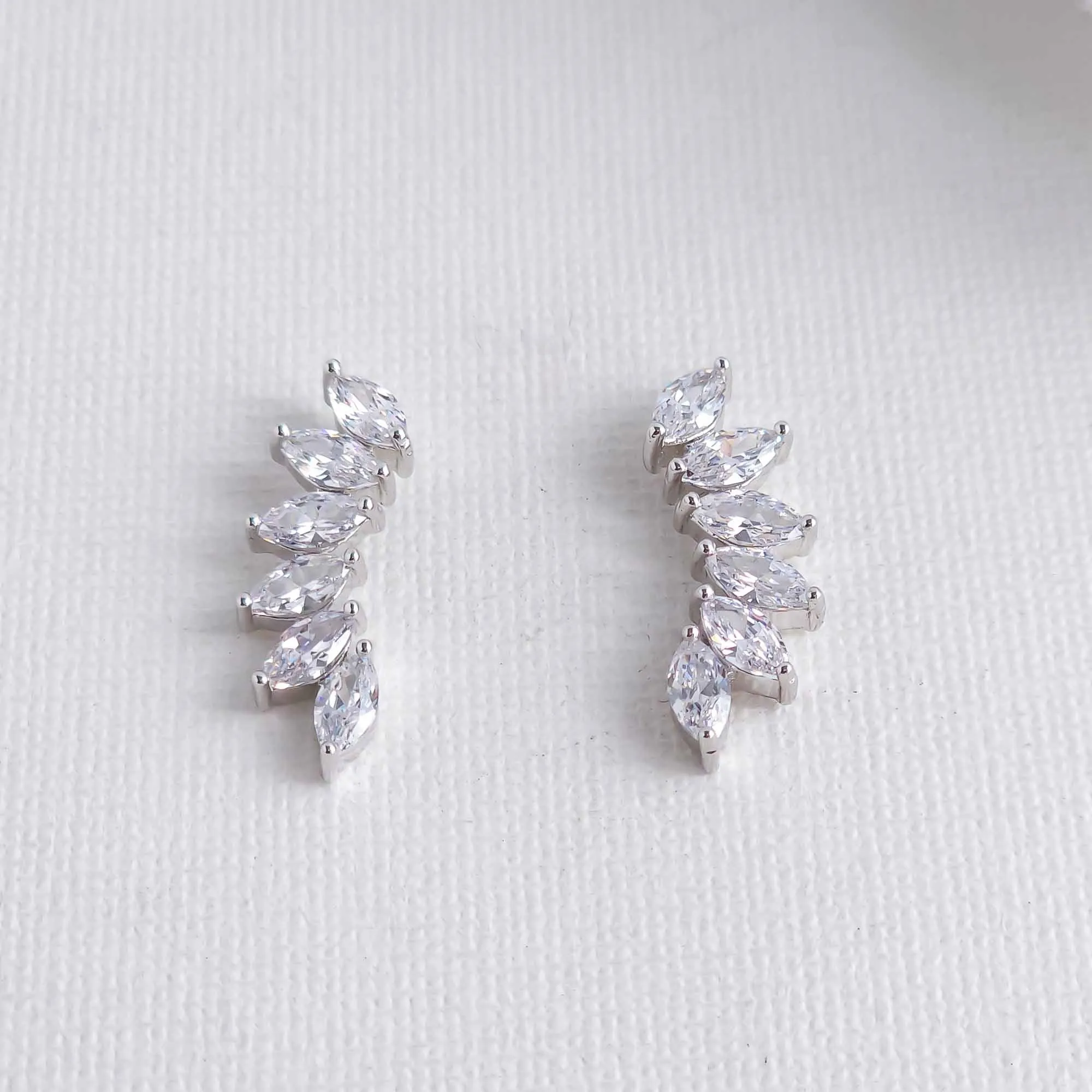 Ear Crawler Earrings for Women in Silver-Camila