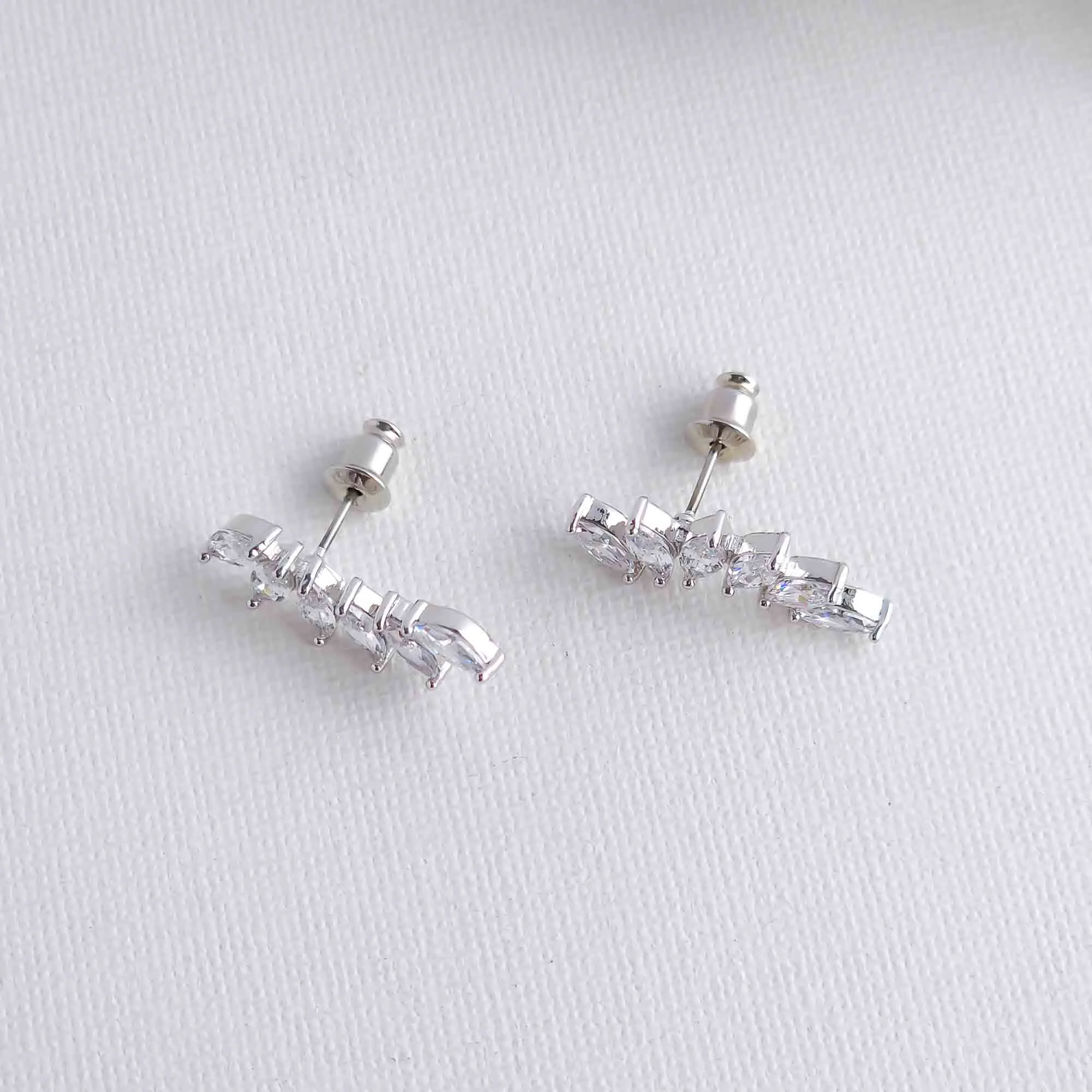 Ear Crawler Earrings for Women in Silver-Camila