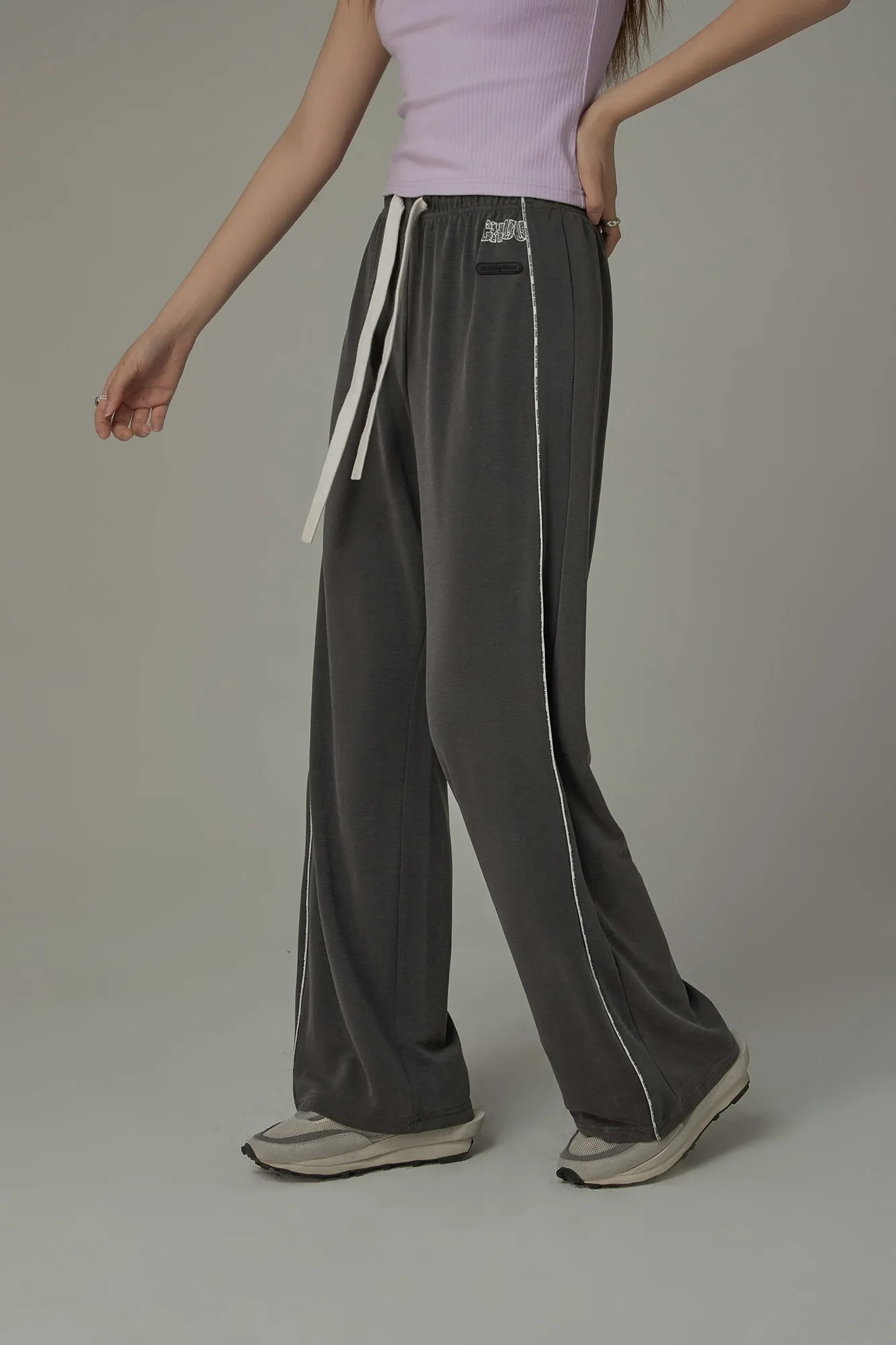 Elastic Waist?Wide Banding Casual Pants