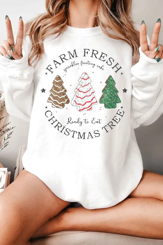 FARM FRESH CHRISTMAS TREES OVERSIZED SWEATSHIRT