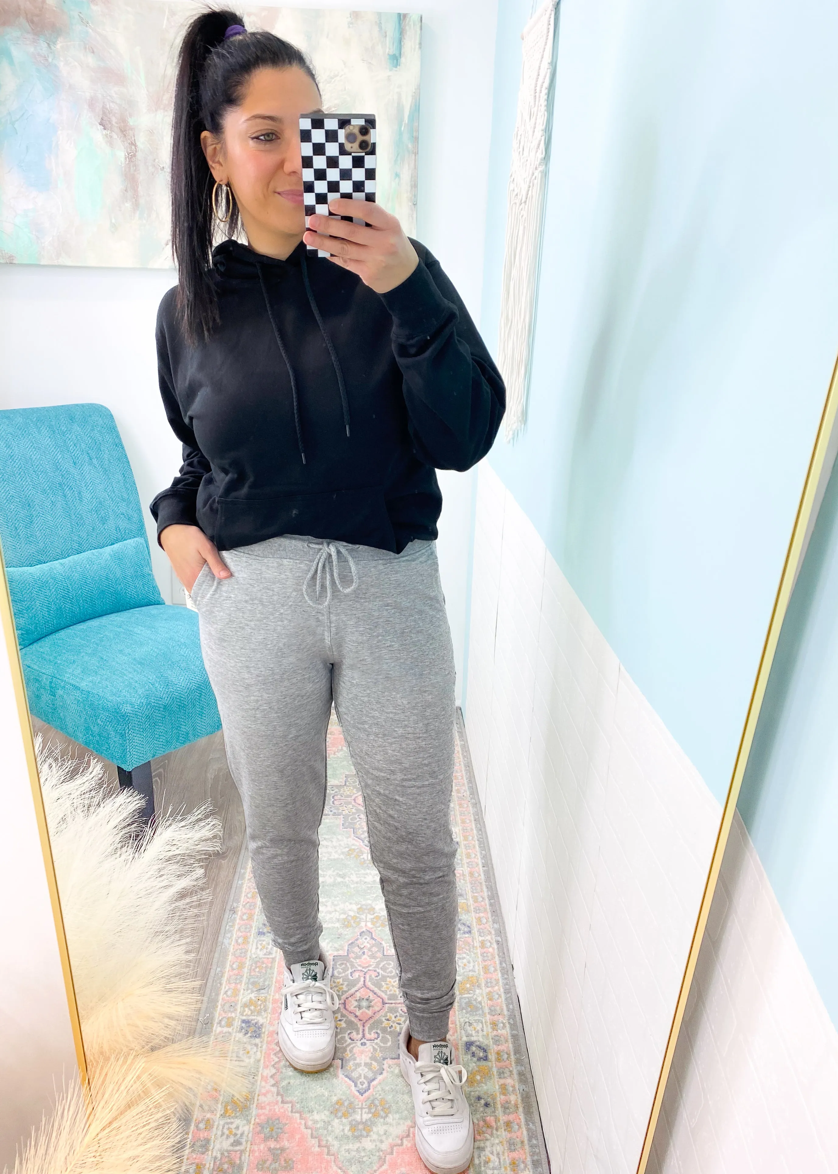 'Fiona' Heather Gray Boyfriend Fit French Terry Joggers