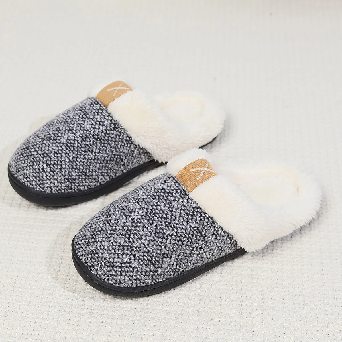 Fluffy Slippers Home Indoor Warm Thick-soled Cotton Slippers