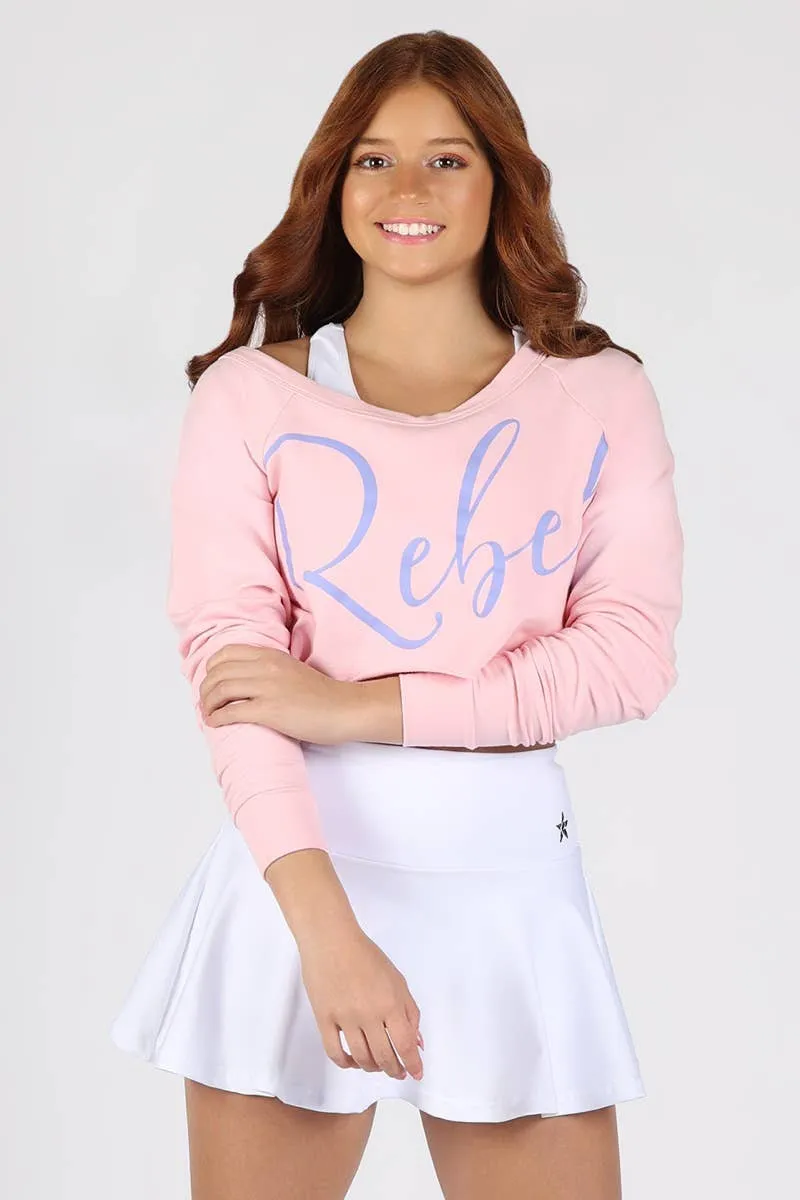 French Terry Pullover in Pink Slouch