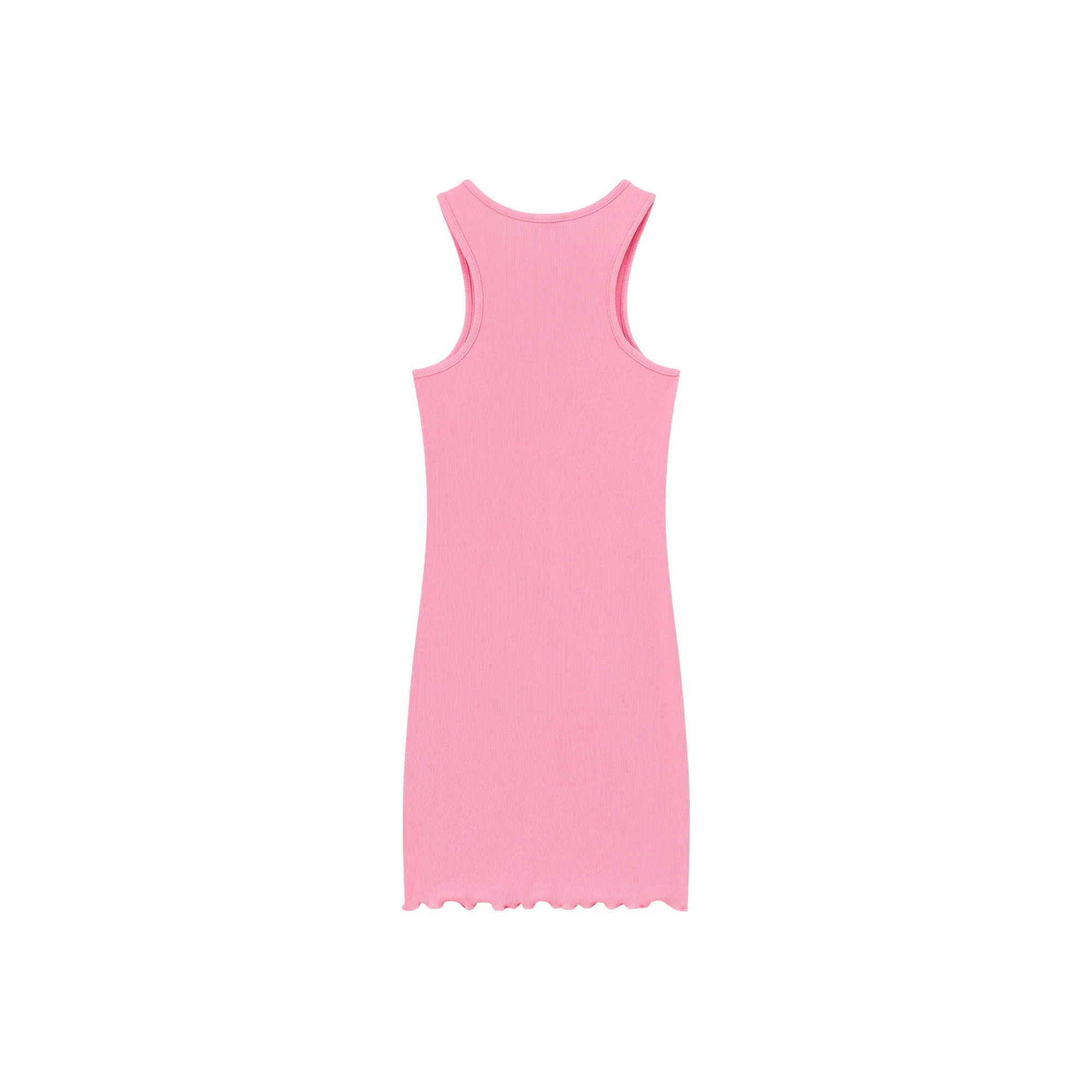 Frilly Hem Sleeveless Logo Mini Dress