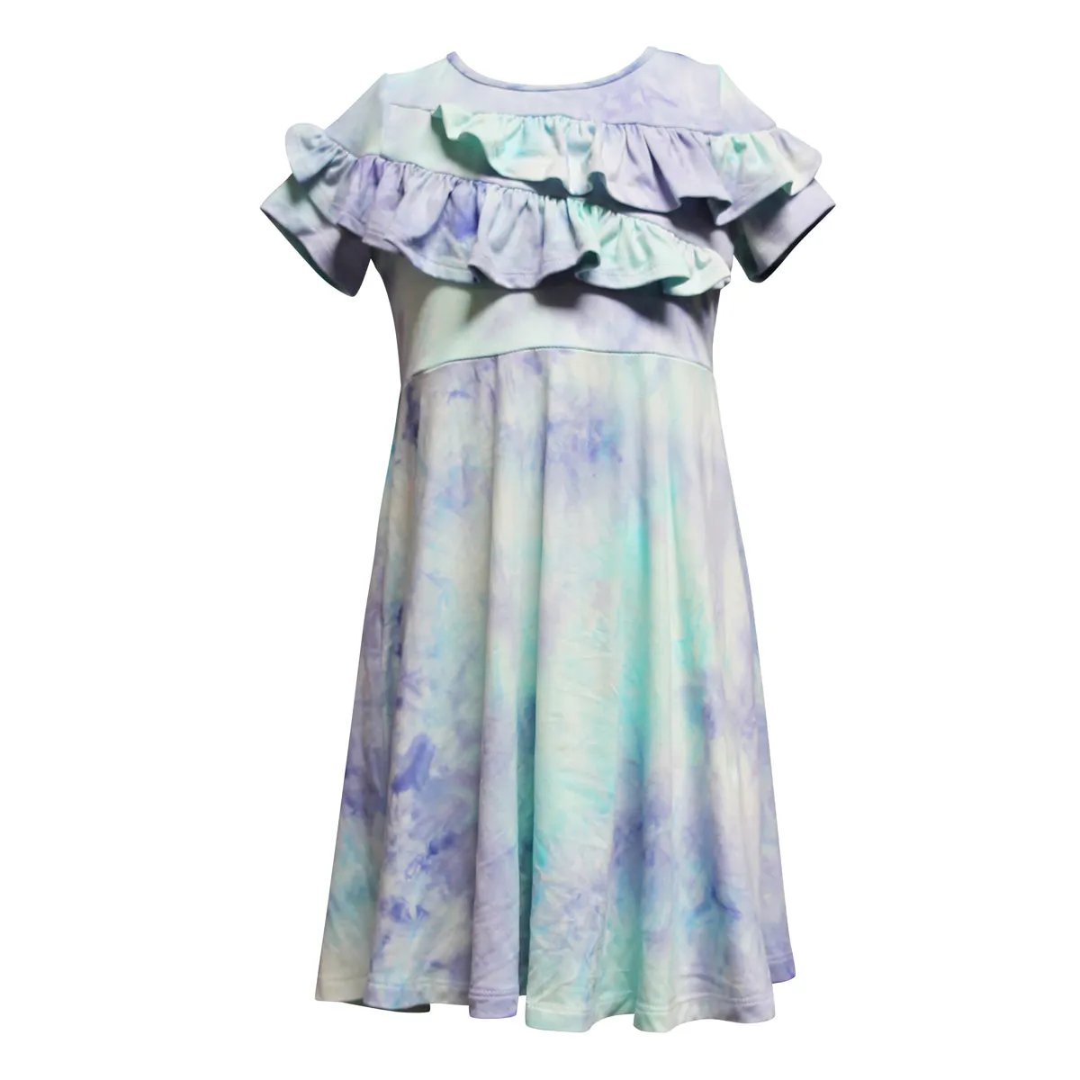 Girls Ruffle Front Shift Dress