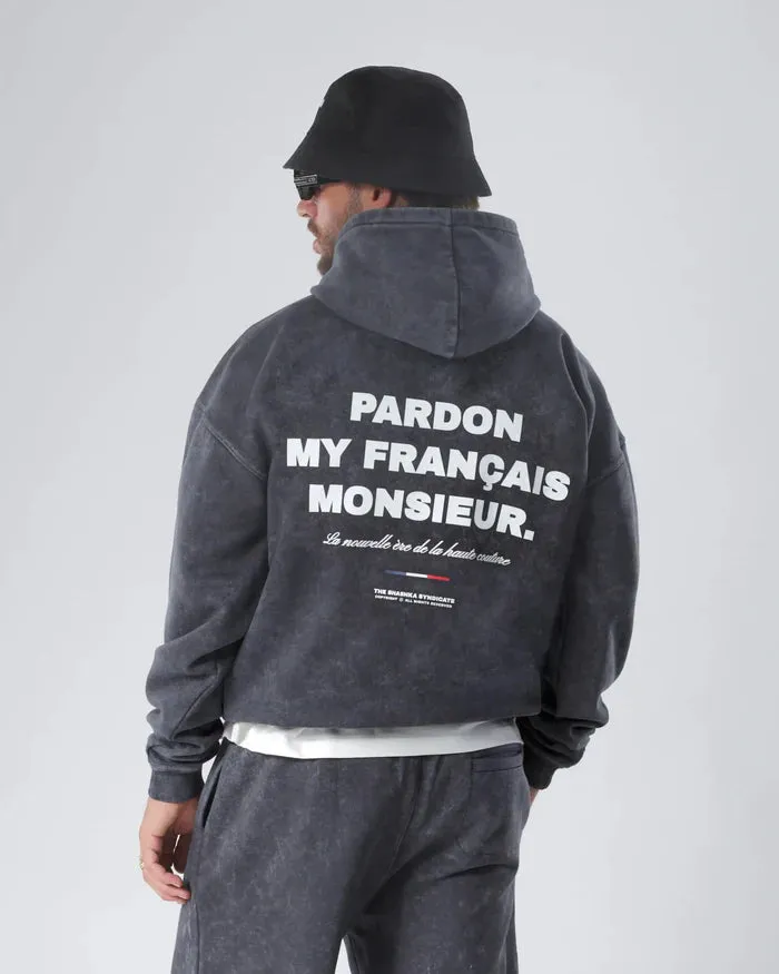 Grey Pardon My Français, Monsieur Hoodie