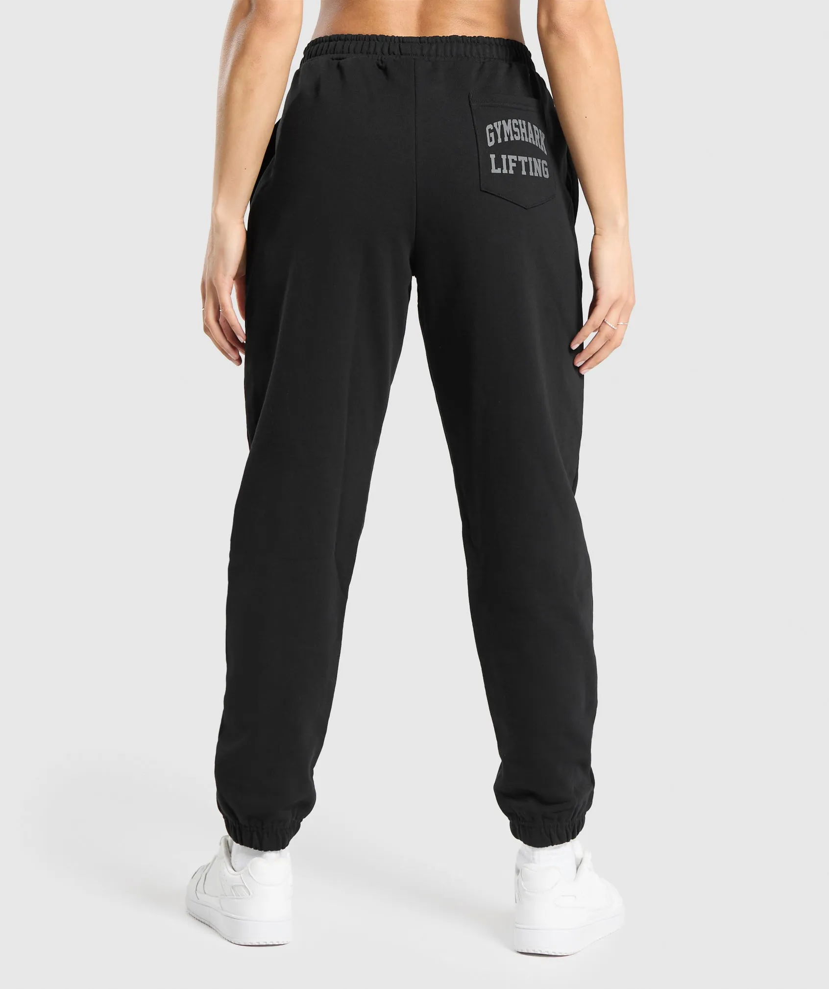 Gymshark Lifting Graphic Oversized Joggers - Black