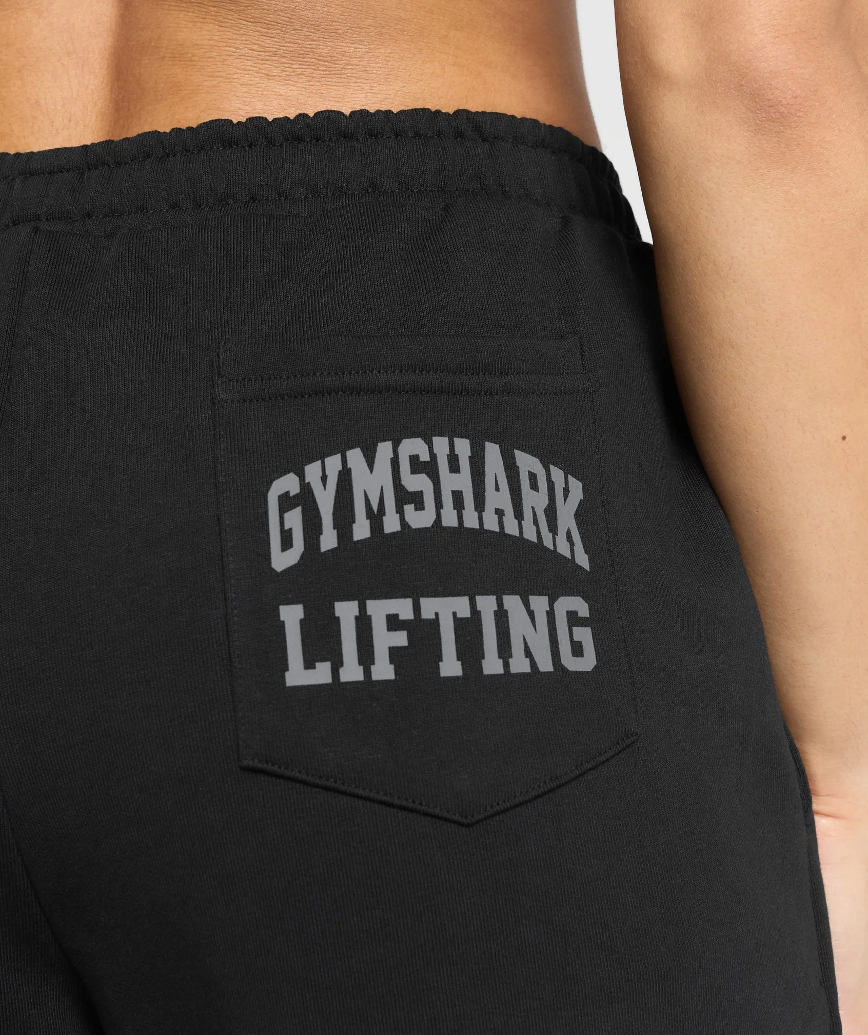 Gymshark Lifting Graphic Oversized Joggers - Black