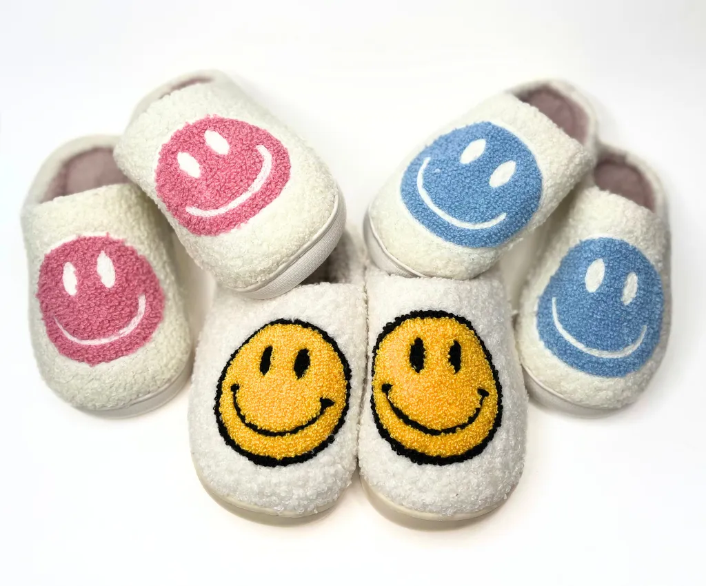 Kids Happy Face Slippers