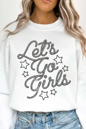 LETS GO GIRL WESTERN COUNTRY OVERSIZED SWEATSHIRT