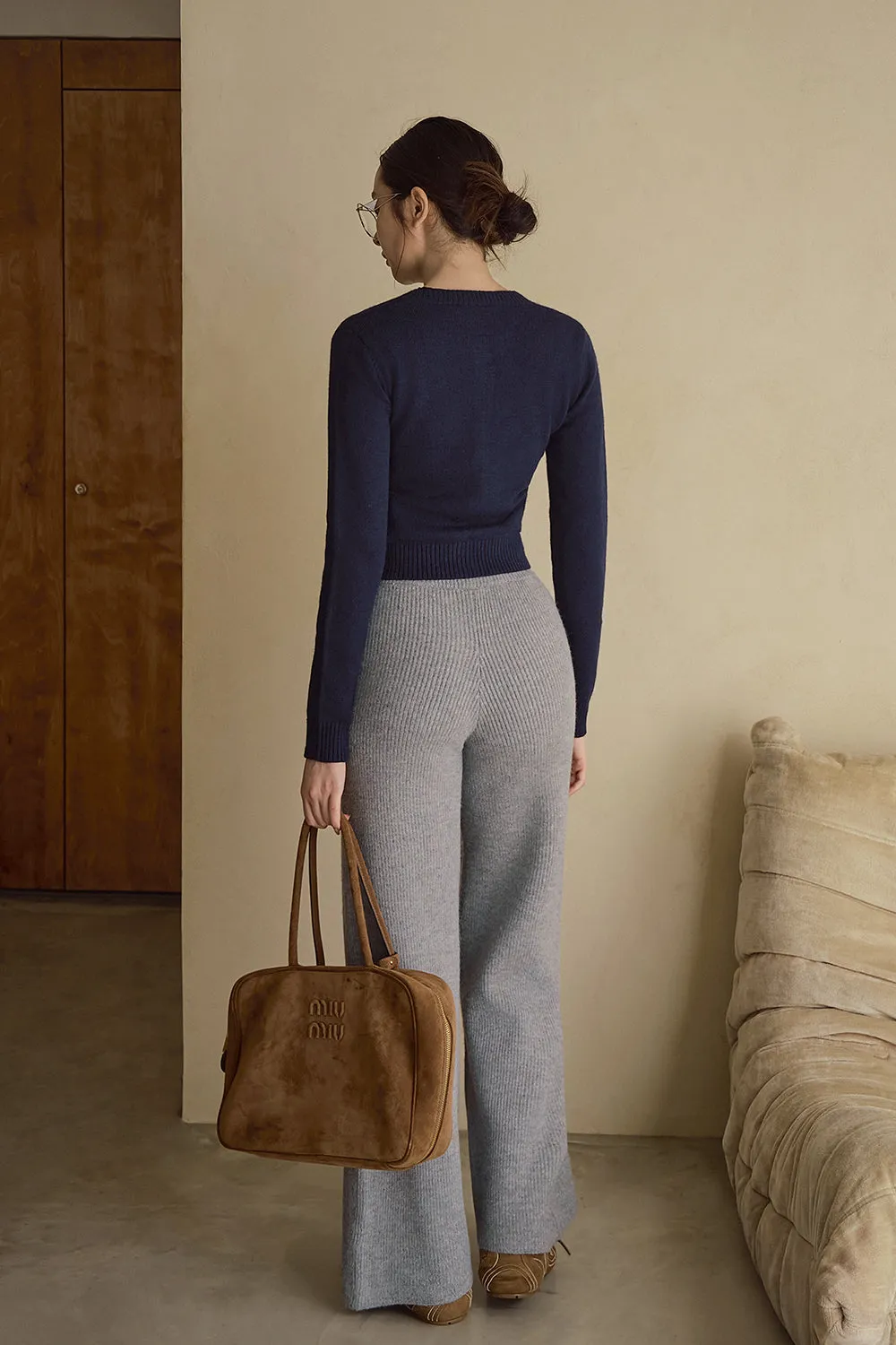 暖洋洋針織直筒寬褲<br>Cozy Knit High Waist Pants