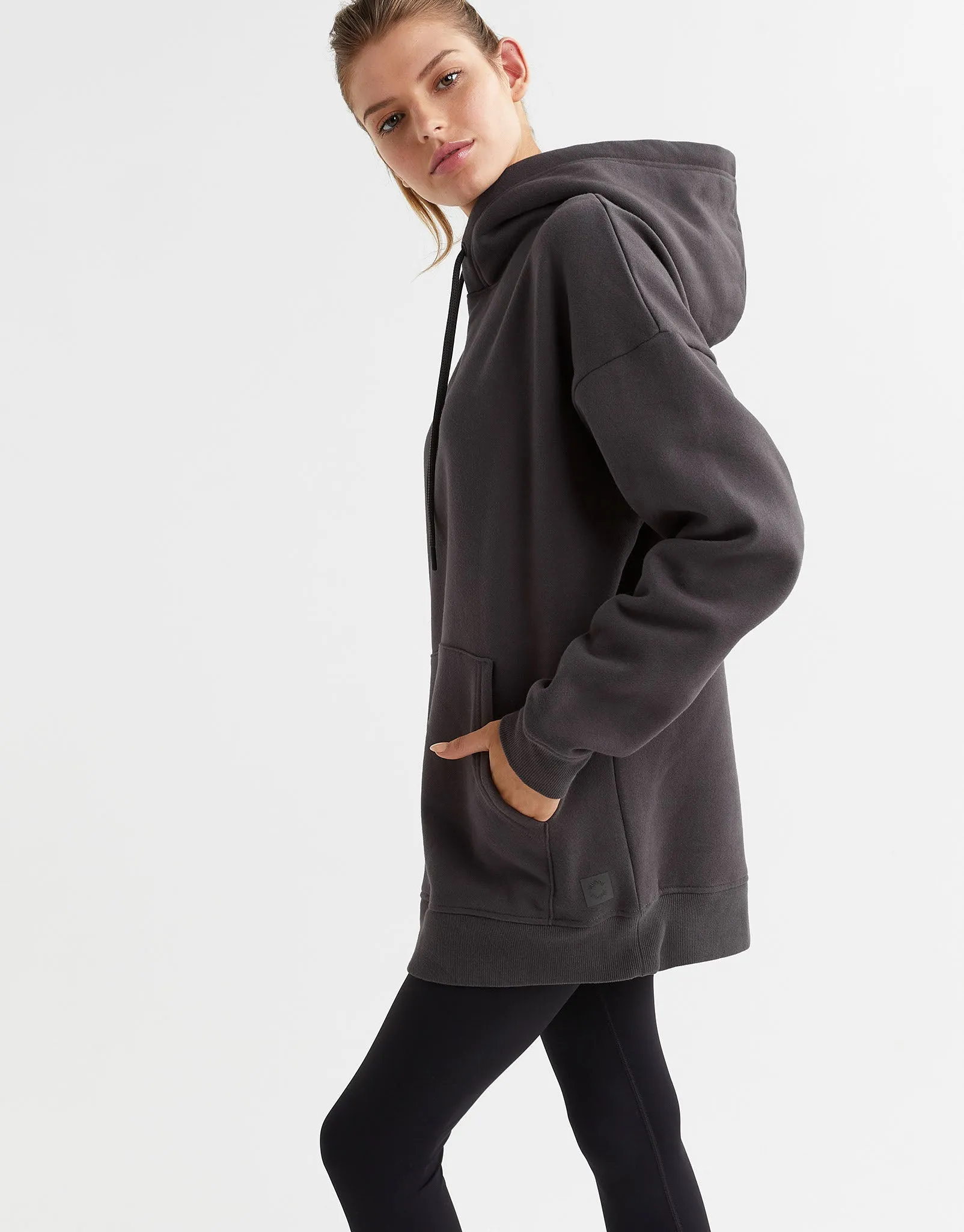 Lucy Hooded Sweater in Coal Gray