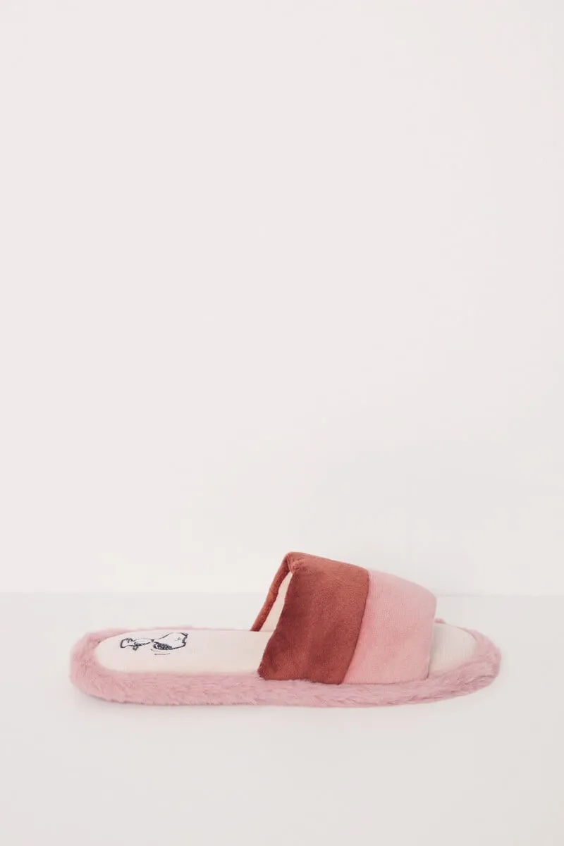 Pink Snoopy open house slipper