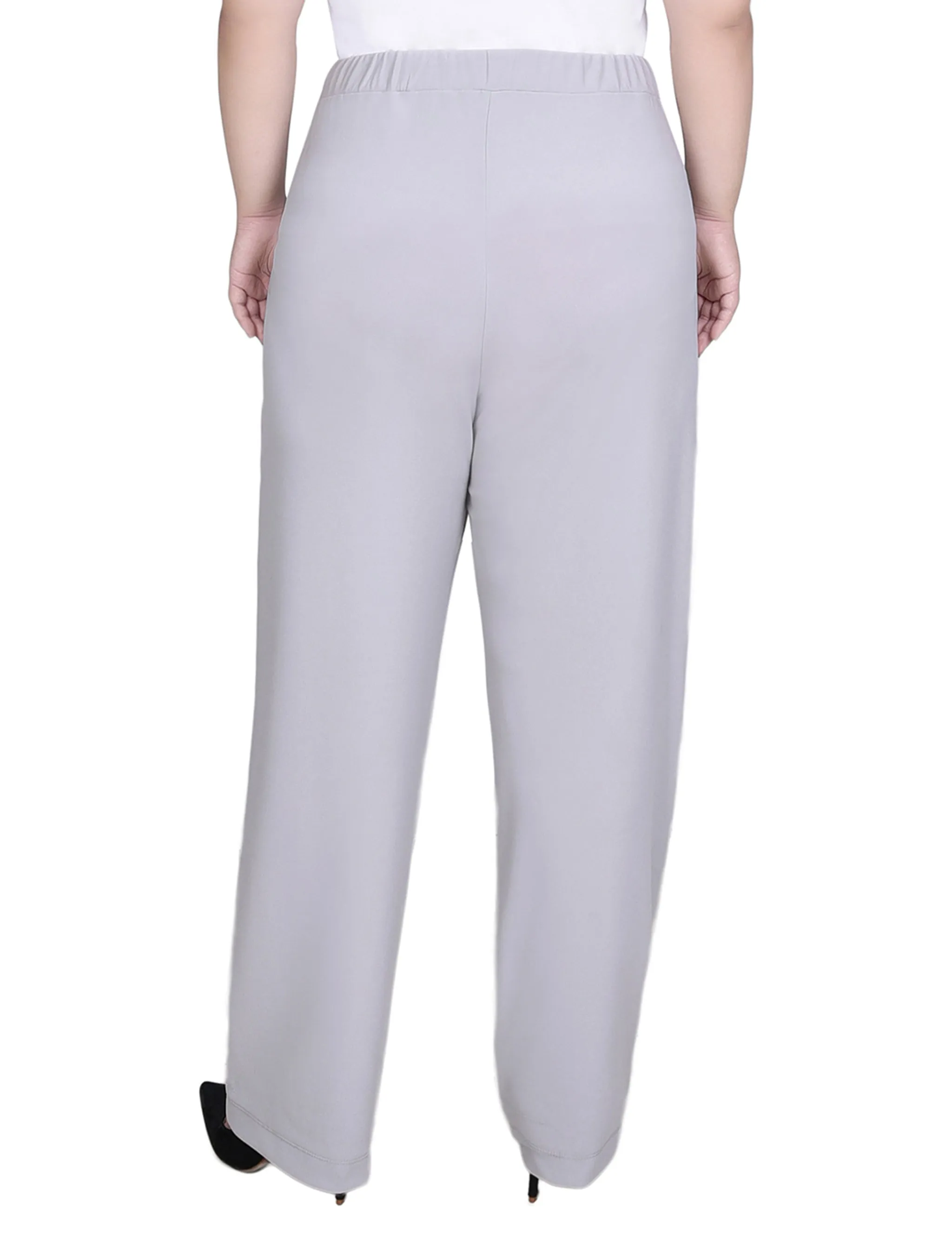 Plus Size Belted Scuba Crepe Pants