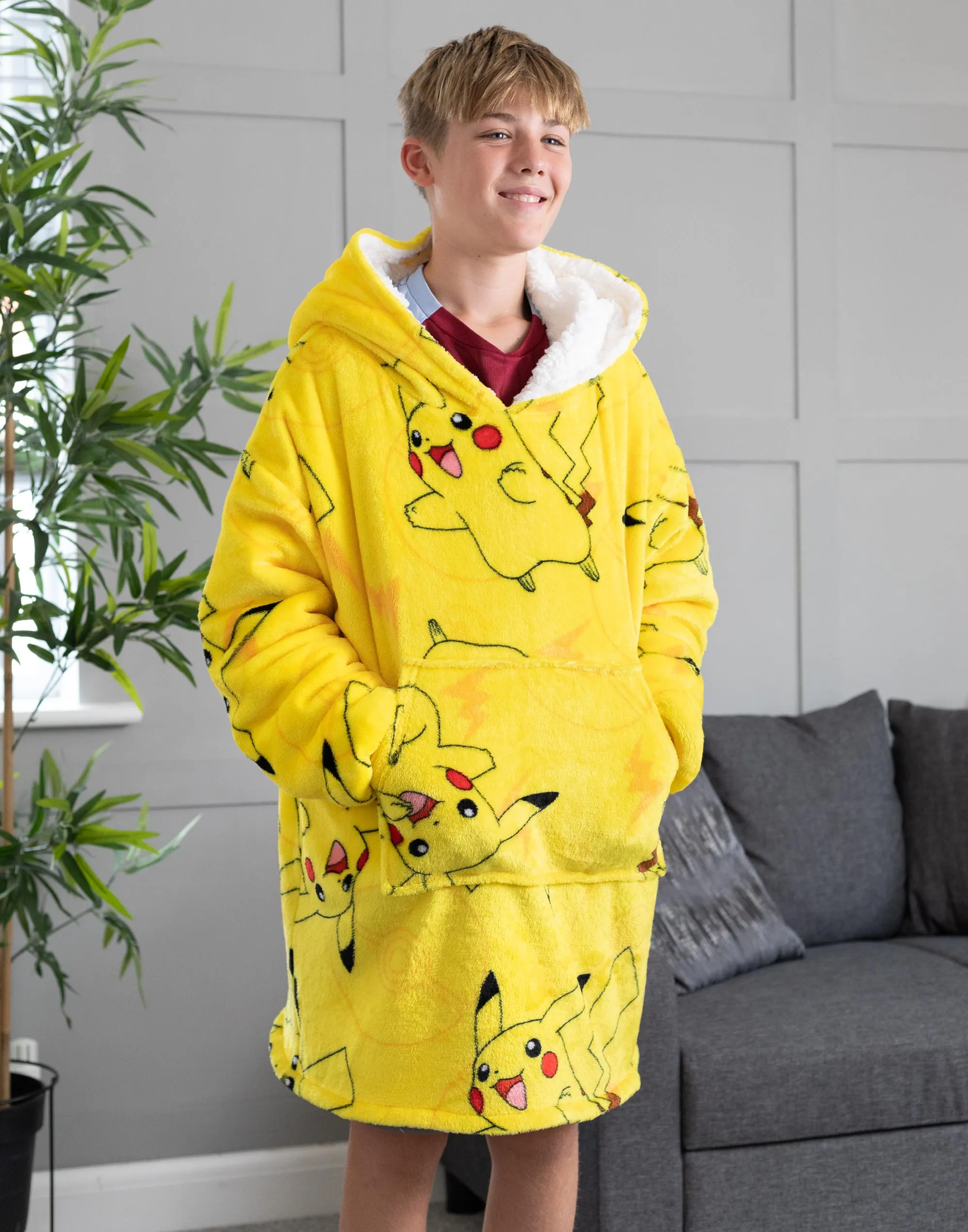 Pokemon Pikachu Kids Oversized Blanket Hoodie