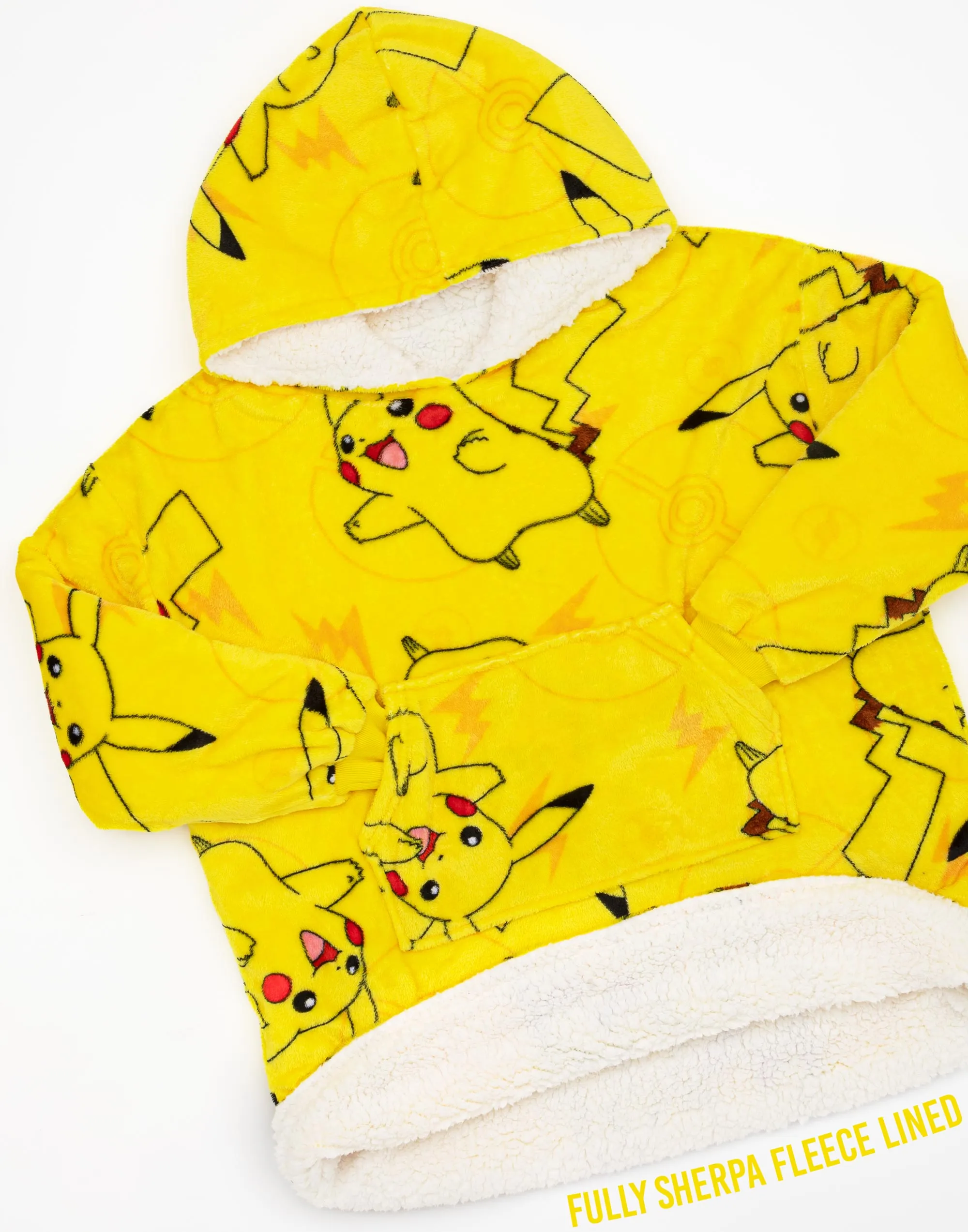 Pokemon Pikachu Kids Oversized Blanket Hoodie