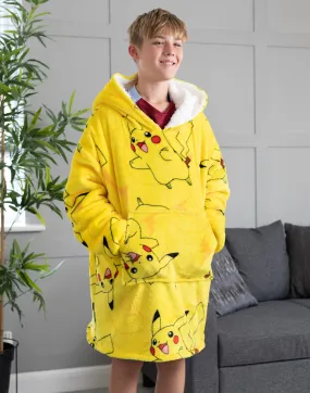 Pokemon Pikachu Kids Oversized Blanket Hoodie