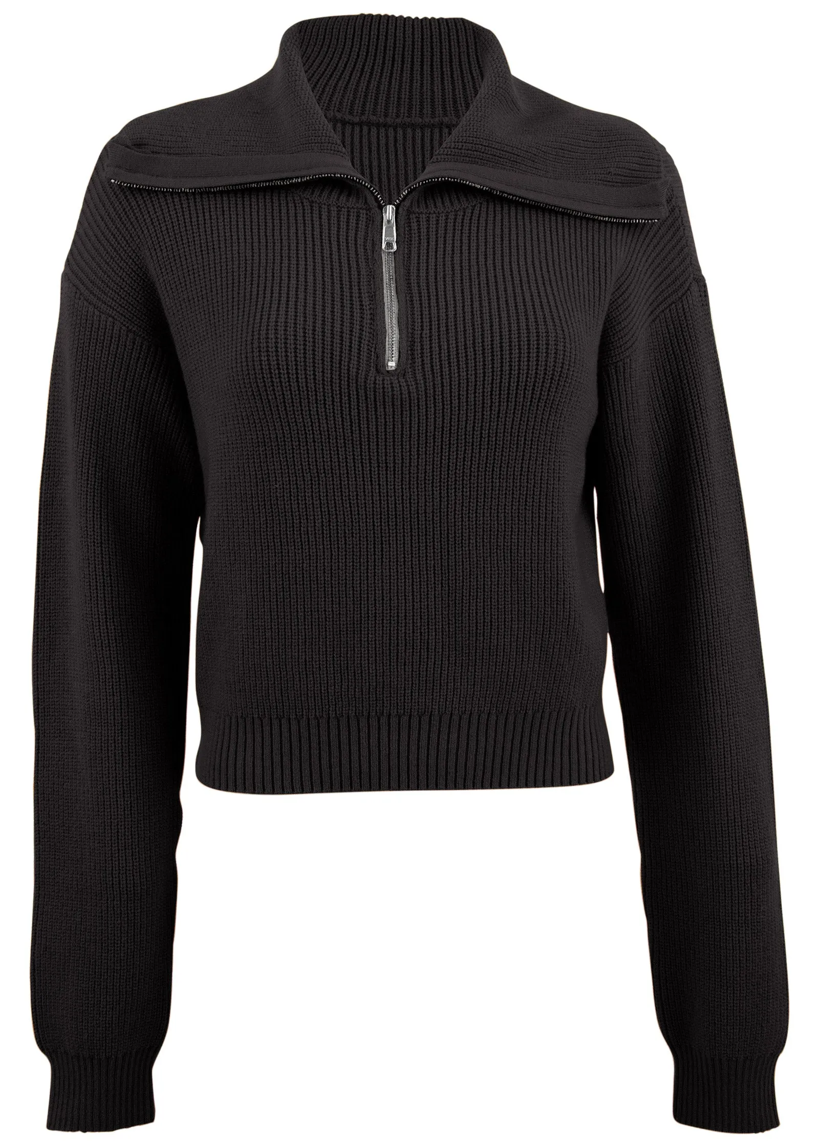 Quarter Zip Pullover - Black