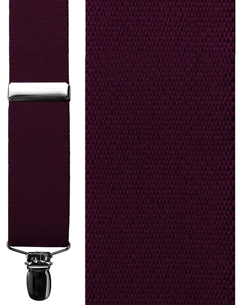 "Catania" Burgundy Suspenders