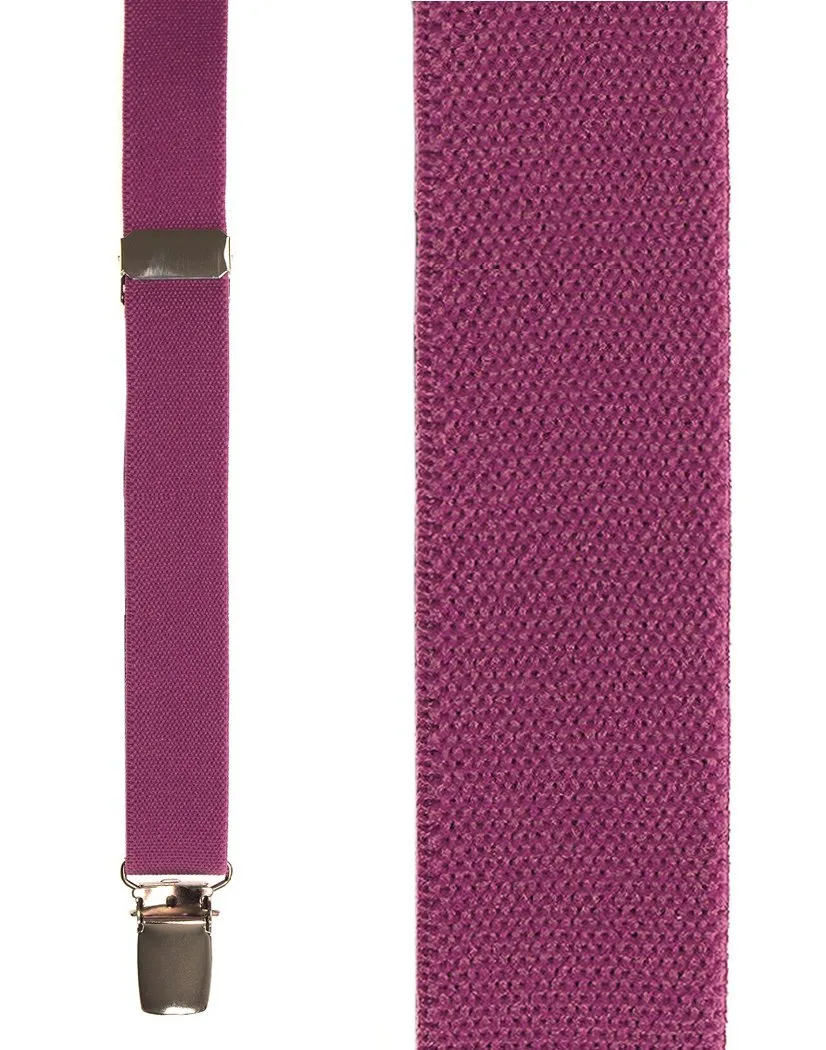 "Dark Pink Oxford" Suspenders