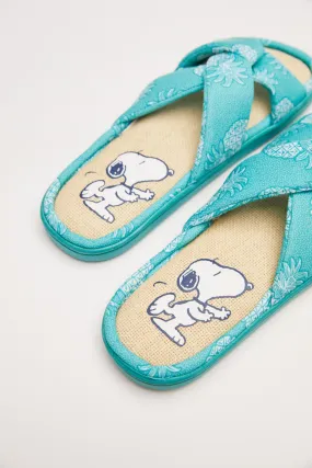 Raffia Snoopy Slippers