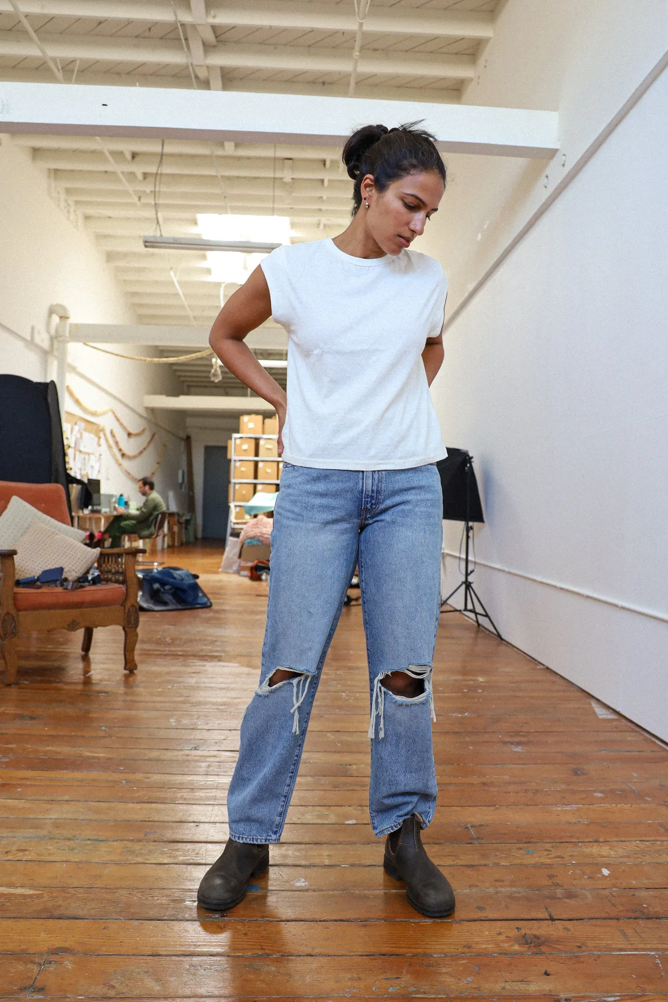 Relaxed Boxy Muscle Hemp Tee