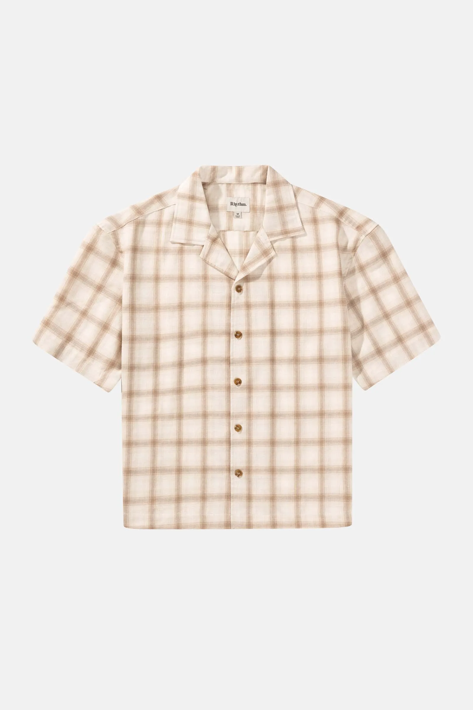 Relaxed Check Ss Shirt Natural