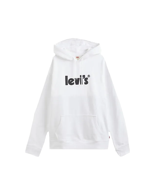 Relaxed Graphic Hoodie in White